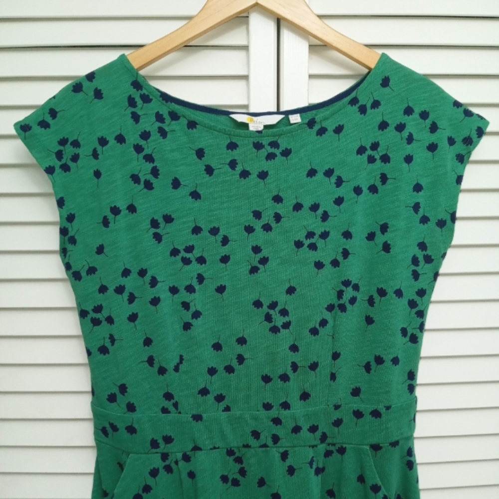 *SOLD* Boden Green & Midnight Blue Florrie Jersey Sheath dress with Pockets 8R - Picture 11 of 16